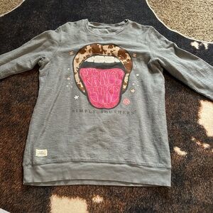 Simply Southern Gray Long Sleeve with Pink Graphic